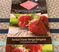Mängden socker i Sorbet fraise senga sengana