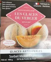 Mängden socker i Sorbet melon charentais