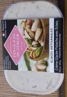 Mängden socker i Crème glacée pistache avec éclats