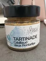 Mängden socker i Tartinade Cabillaud Vieux Pontarlier