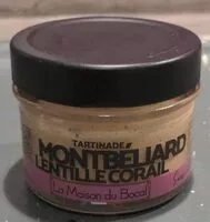 Mängden socker i Tartinade Montbéliard lentille corail