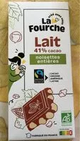 Mängden socker i Chocolat au Lait 41% Noisettes Entières Bio et Equitable