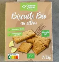 Mängden socker i Biscuit bio citron