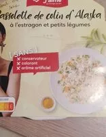 Mängden socker i Cassolette de colin d'Alaska à l'estragon et petits legumes