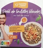 Mängden socker i Dahl de lentilles blondes au lait de coco