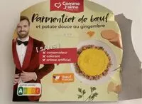 Mängden socker i Parmentier de boeuf et patate douce au gingembre