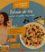 Mängden socker i Salade de riz poulet et petits légumes