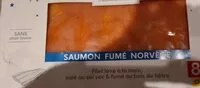 Mängden socker i Saumon fumé Norvège 8 tranches sans chair brune