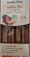Mängden socker i Sablés Bio au miel et raisin noisette