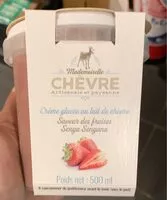 Mängden socker i Crème glacée au lait de chèvre