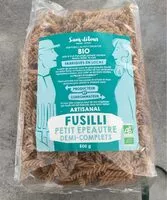 Mängden socker i Fusilli petit épeautre demi complet