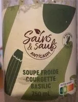 Mängden socker i Soupe froide Courgette Basilic