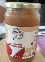 Mängden socker i Compote pomme-vanille