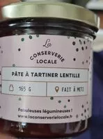 Mängden socker i Pâte à tartiner lentille