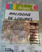 Mängden socker i Macédoine de légumes