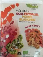Mängden socker i Mélange, Goji, Physalis, Mûres Blanches