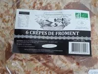 Mängden socker i 6 crêpes de froment