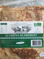 Mängden socker i Crêpes de froment