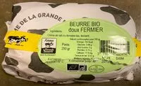 Mängden socker i Beurre bio doux fermier