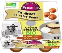 Mängden socker i Crème dessert fermière Vanille sur lit de Caramel
