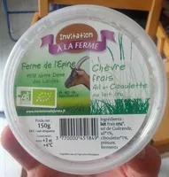 Mängden socker i Chèvre frais ail et ciboulette au lait cru