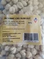 Mängden socker i Dombré cru surgelé