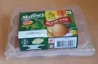Mängden socker i 6 œufs frais datés du jour de ponte