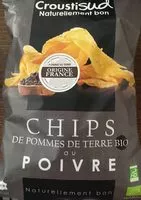 Mängden socker i Chips de pomme de terre BIO au poivre