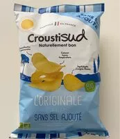 Mängden socker i Chips de pomme de terre sans sel ajouté