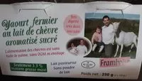 Mängden socker i Yaourt fermier au lait de chèvre aromatisé