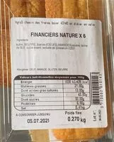 Mängden socker i Financiers nature