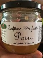 Mängden socker i Confiture 55% fruits Poire