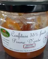 Mängden socker i Confiture 55% fruits prune d'ente