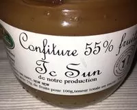 Mängden socker i Confiture 55% fruits Tc Sun