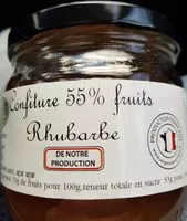 Mängden socker i Confiture 55% fruits Rhubarbe
