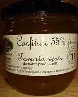 Mängden socker i Confiture 55% fruits tomate verte