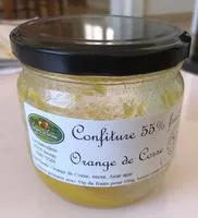 Mängden socker i Confiture 55% fruits orange de Corse