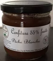 Mängden socker i Confiture de peche blanche