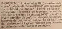 Mängden socker i Préparation Bio Pour Cookies Pépites De Chocolat Et Sésame