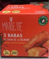 Mängden socker i 2 Babas au Rhum de la Réunion