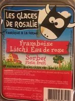 Mängden socker i Sorbet plein fruit Framboise Litchi eau de rose