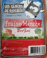 Mängden socker i Sorbet Fraise menthe