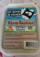 Mängden socker i Crème glacée rhum raisins