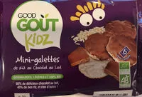 Mängden socker i Mini-galettes de riz au chocolat au lait-Good Gout Kidz-84g