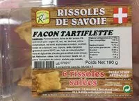 Mängden socker i Rissoles de Savoie façon Tartiflette