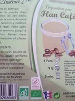 Mängden socker i Préparation pour flan café