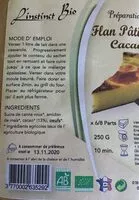 Mängden socker i Flan patissier cacao