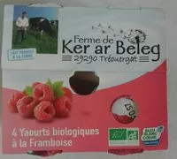 Mängden socker i Yaourts biologique à la framboise