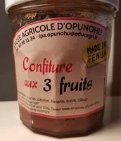 Mängden socker i Confiture aux trois fruits