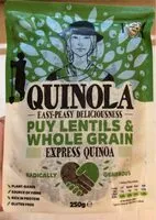 Mängden socker i Puy lentils and whole grain quinoa